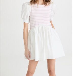 English Factory Pink and White Striped Dress